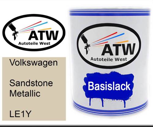 Volkswagen, Sandstone Metallic, LE1Y: 1L Lackdose, von ATW Autoteile West.